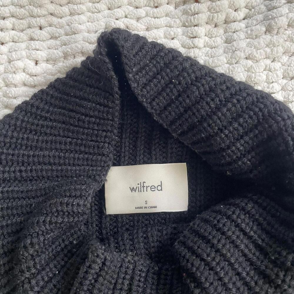 Aritzia Wilfred Women's Black Merino Wool Montpellier Dress - Size Small - Picture 5 of 5